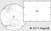 Blank Location Map of the area around 57° 32' 24" S, 51° 55' 29" E