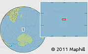 Savanna Style Location Map of the area around 57° 32' 24" S, 51° 55' 29" E