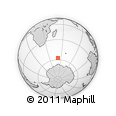 Outline Map of the Area around 57° 32' 24" S, 51° 55' 29" E, rectangular outline