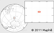 Blank Location Map of the area around 57° 32' 24" S, 52° 46' 29" E