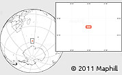 Blank Location Map of the area around 57° 32' 24" S, 53° 37' 30" E