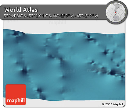 Satellite 3D Map of the Area around 57° 32' 24" S, 66° 13' 29" W