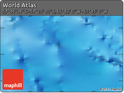 Physical Map of the Area around 57° 32' 24" S, 66° 13' 29" W