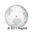 Outline Map of the Area around 57° 32' 24" S, 71° 28' 29" E, rectangular outline