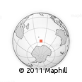 Outline Map of the Area around 57° 32' 24" S, 76° 34' 29" E, rectangular outline