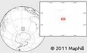 Blank Location Map of the area around 57° 32' 24" S, 93° 34' 29" E