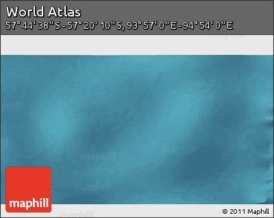 Satellite 3D Map of the Area around 57° 32' 24" S, 94° 25' 30" E