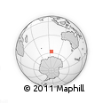 Outline Map of the Area around 57° 32' 24" S, 95° 16' 30" E, rectangular outline