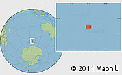Savanna Style Location Map of the area around 57° 32' 24" S, 96° 7' 30" E