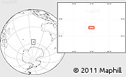 Blank Location Map of the area around 57° 32' 24" S, 97° 49' 29" E