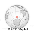 Outline Map of the Area around 57° 32' 24" S, 97° 49' 29" E, rectangular outline