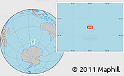 Gray Location Map of the area around 57° 32' 24" S, 98° 40' 30" E