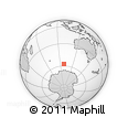 Outline Map of the Area around 57° 32' 24" S, 98° 40' 30" E, rectangular outline