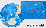 Shaded Relief Location Map of the area around 57° 54' 14" S, 100° 13' 29" W
