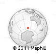 Outline Map of the Area around 57° 54' 14" S, 105° 28' 29" E, rectangular outline