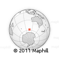 Outline Map of the Area around 57° 54' 14" S, 107° 10' 30" E, rectangular outline