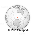 Outline Map of the Area around 57° 54' 14" S, 116° 31' 30" E, rectangular outline