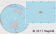 Gray Location Map of the area around 57° 54' 14" S, 119° 55' 30" E