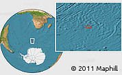 Satellite Location Map of the area around 57° 54' 14" S, 11° 58' 29" E