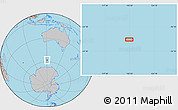 Gray Location Map of the area around 57° 54' 14" S, 120° 46' 30" E