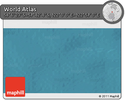 Satellite 3D Map of the Area around 57° 54' 14" S, 122° 28' 29" E