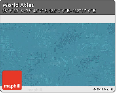 Satellite 3D Map of the Area around 57° 54' 14" S, 122° 28' 29" E