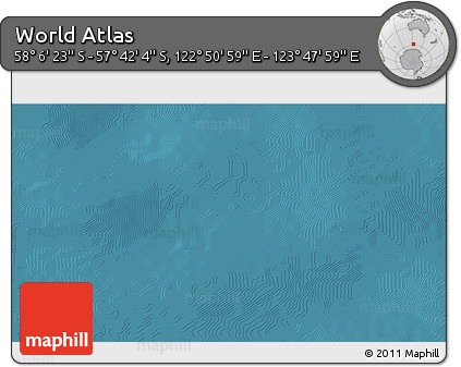 Satellite 3D Map of the Area around 57° 54' 14" S, 123° 19' 29" E