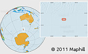 Political Location Map of the area around 57° 54' 14" S, 123° 19' 29" E