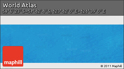 Physical Panoramic Map of the Area around 57° 54' 14" S, 124° 10' 30" E