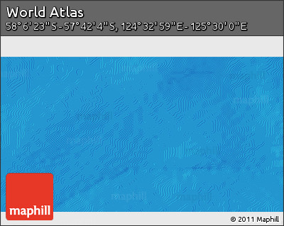 Physical 3D Map of the Area around 57° 54' 14" S, 125° 1' 30" E
