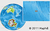 Physical Location Map of the area around 57° 54' 14" S, 146° 16' 30" E