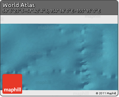 Satellite 3D Map of the Area around 57° 54' 14" S, 154° 46' 30" E
