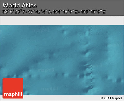 Satellite 3D Map of the Area around 57° 54' 14" S, 154° 46' 30" E