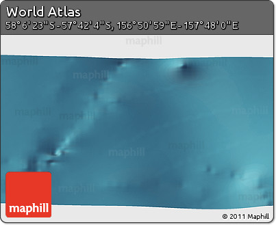 Satellite 3D Map of the Area around 57° 54' 14" S, 157° 19' 29" E