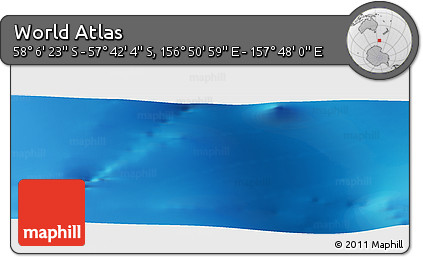 Physical Panoramic Map of the Area around 57° 54' 14" S, 157° 19' 29" E