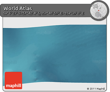 Satellite 3D Map of the Area around 57° 54' 14" S, 158° 10' 30" E