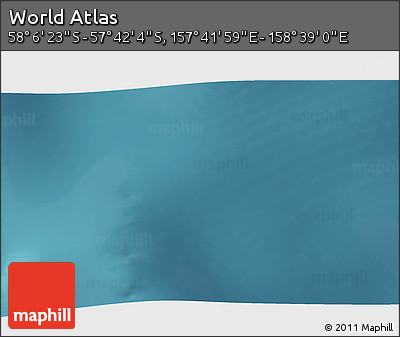 Satellite 3D Map of the Area around 57° 54' 14" S, 158° 10' 30" E