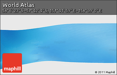 Physical Panoramic Map of the Area around 57° 54' 14" S, 158° 10' 30" E