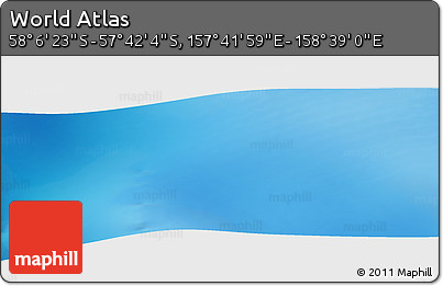 Physical Panoramic Map of the Area around 57° 54' 14" S, 158° 10' 30" E