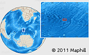 Shaded Relief Location Map of the area around 57° 54' 14" S, 15° 22' 30" E