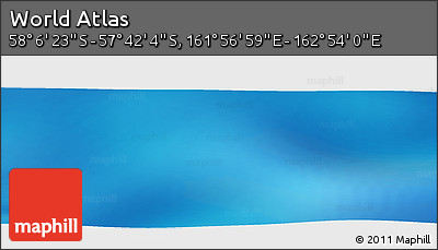 Physical Panoramic Map of the Area around 57° 54' 14" S, 162° 25' 30" E