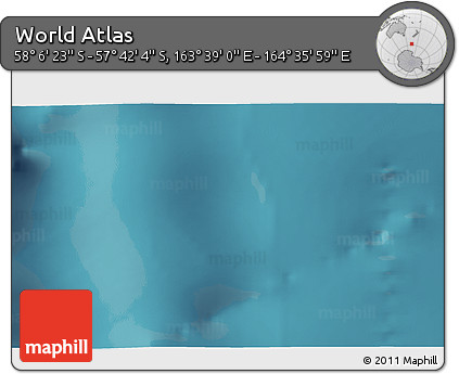 Satellite 3D Map of the Area around 57° 54' 14" S, 164° 7' 30" E
