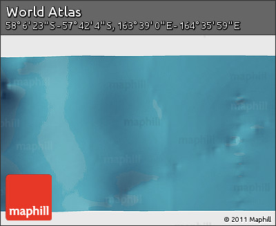 Satellite 3D Map of the Area around 57° 54' 14" S, 164° 7' 30" E