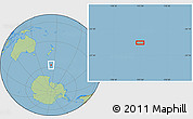 Savanna Style Location Map of the area around 57° 54' 14" S, 173° 28' 29" E