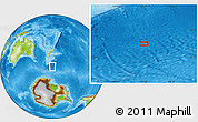 Physical Location Map of the area around 57° 54' 14" S, 176° 52' 30" E