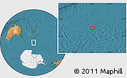 Satellite Location Map of the area around 57° 54' 14" S, 177° 43' 29" E