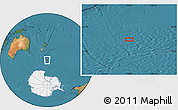Satellite Location Map of the area around 57° 54' 14" S, 178° 34' 29" E
