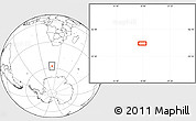 Blank Location Map of the area around 57° 54' 14" S, 17° 55' 29" E