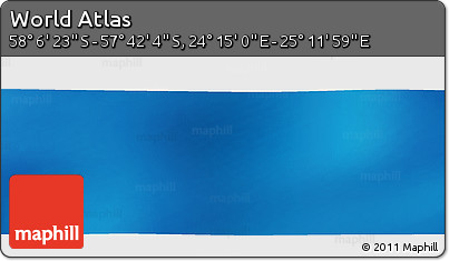 Shaded Relief Panoramic Map of the Area around 57° 54' 14" S, 24° 43' 30" E