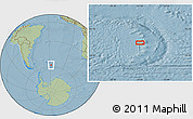 Savanna Style Location Map of the area around 57° 54' 14" S, 27° 7' 30" W, hill shading